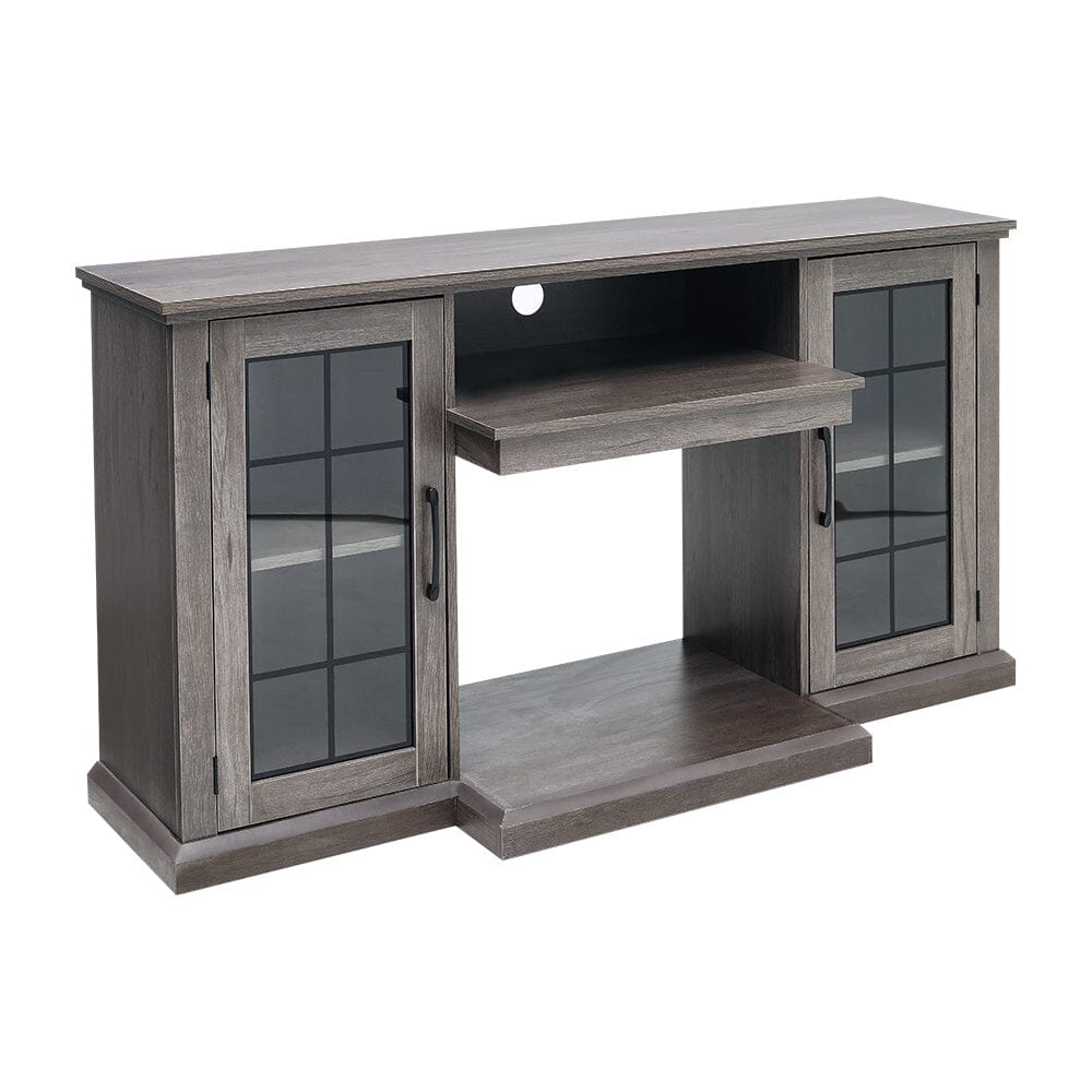 5ft Freestanding Fireplaces 3-Sided Electric Fireplace Rustic Grey TV Stand With Remote Control