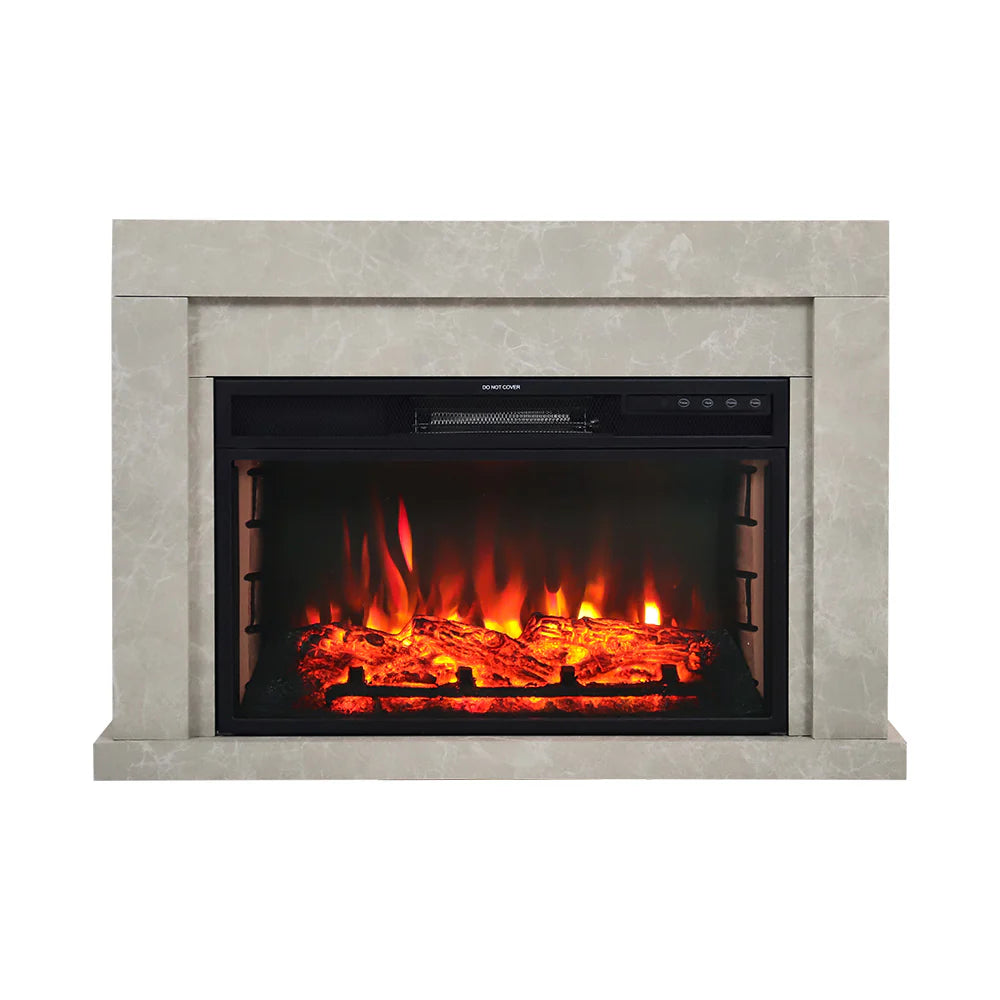 Rustic Electric Fireplace Mantel with Remote Control