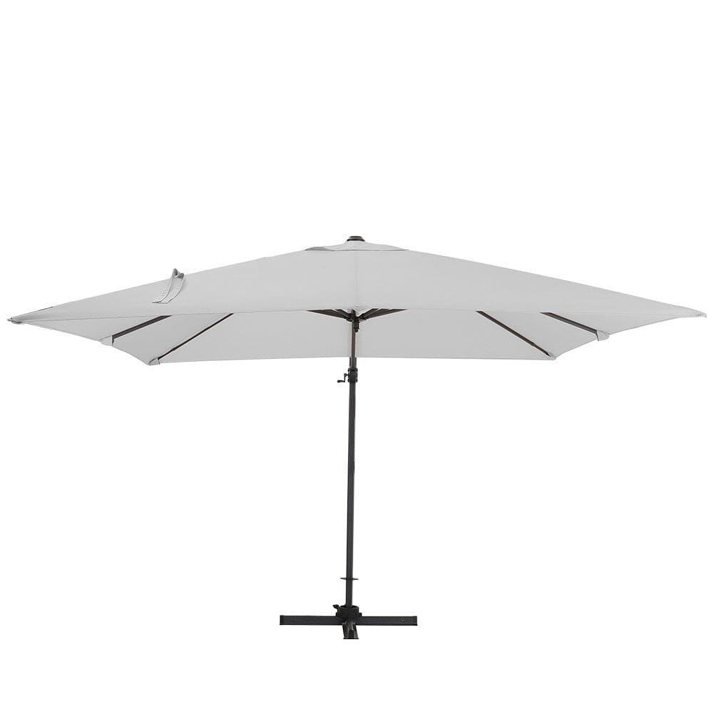 Jasnoszary 3 x 3 m kwadratowy parasol wspornikowy do ogrodu i na patio