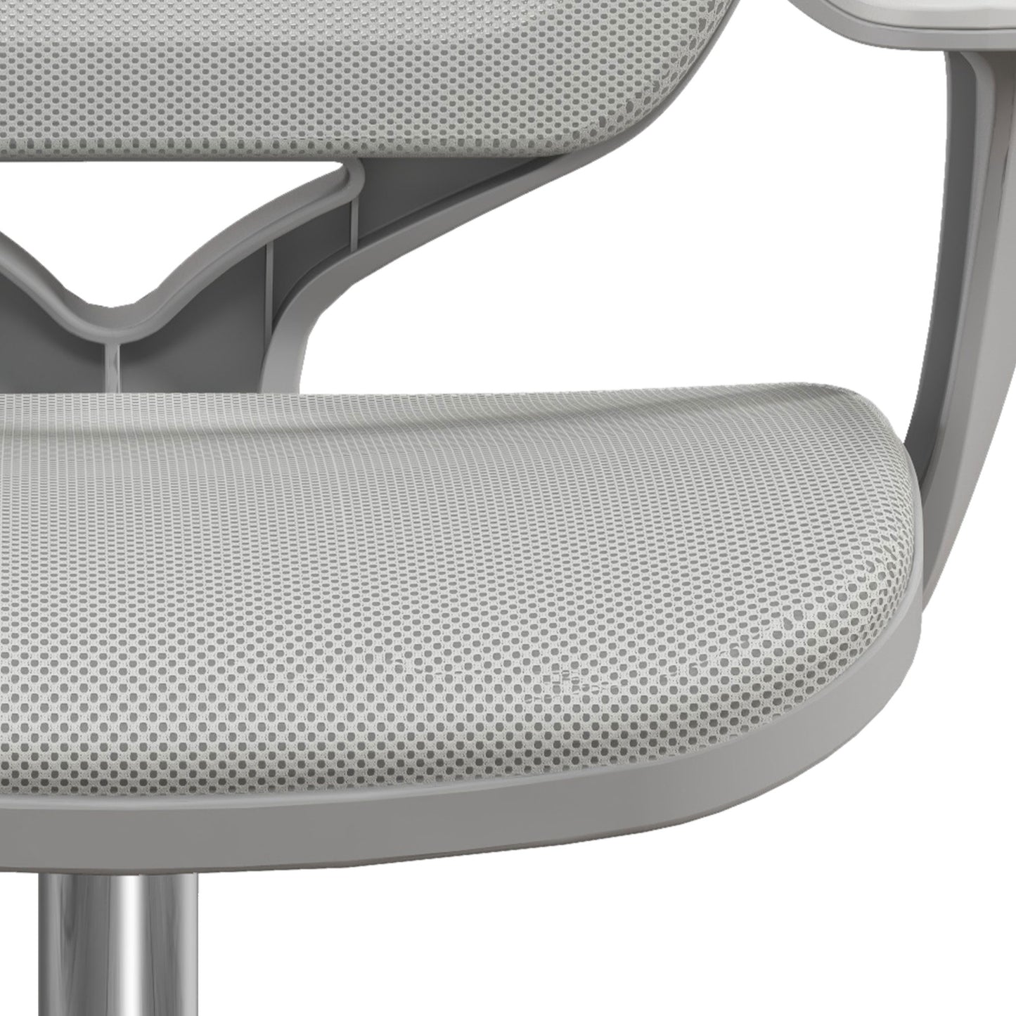 Vinsetto Office Chair, Breathable Mesh Swivel Desk Chair with Adjustable Height and 360 Degree Swivel Security Wheels for Home Office, Study, Grey