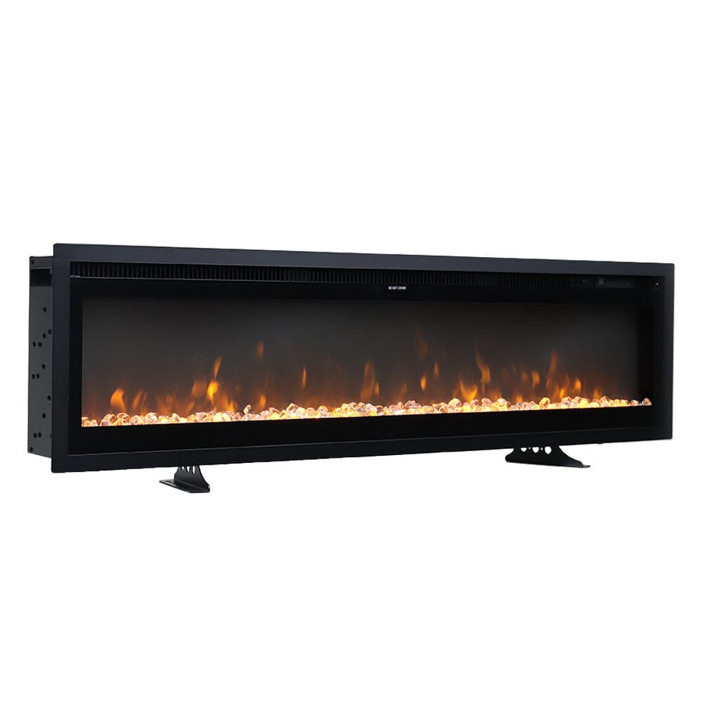 40/50/60/70/80 Inch Electric Fireplace 9 Colour LED Flame Effect Heater With Remote Control