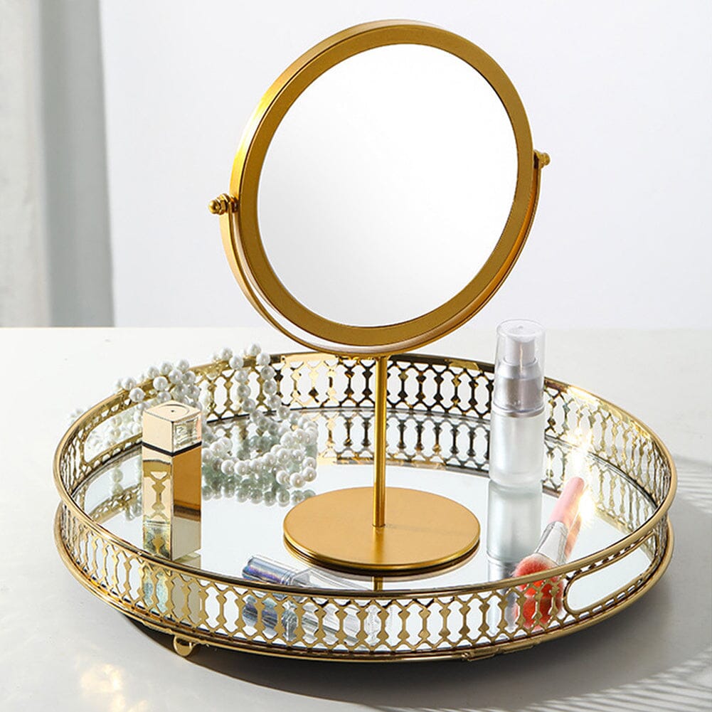 Minimalist Portable Rotating Desktop Mirror Makeup Mirror