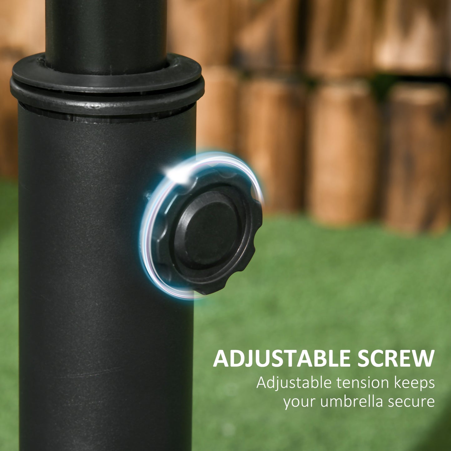 Outsunny Heavy Duty Cement Parasol Umbrella Base 20kg Patio Stand Garden Outdoor Shade Holder Round