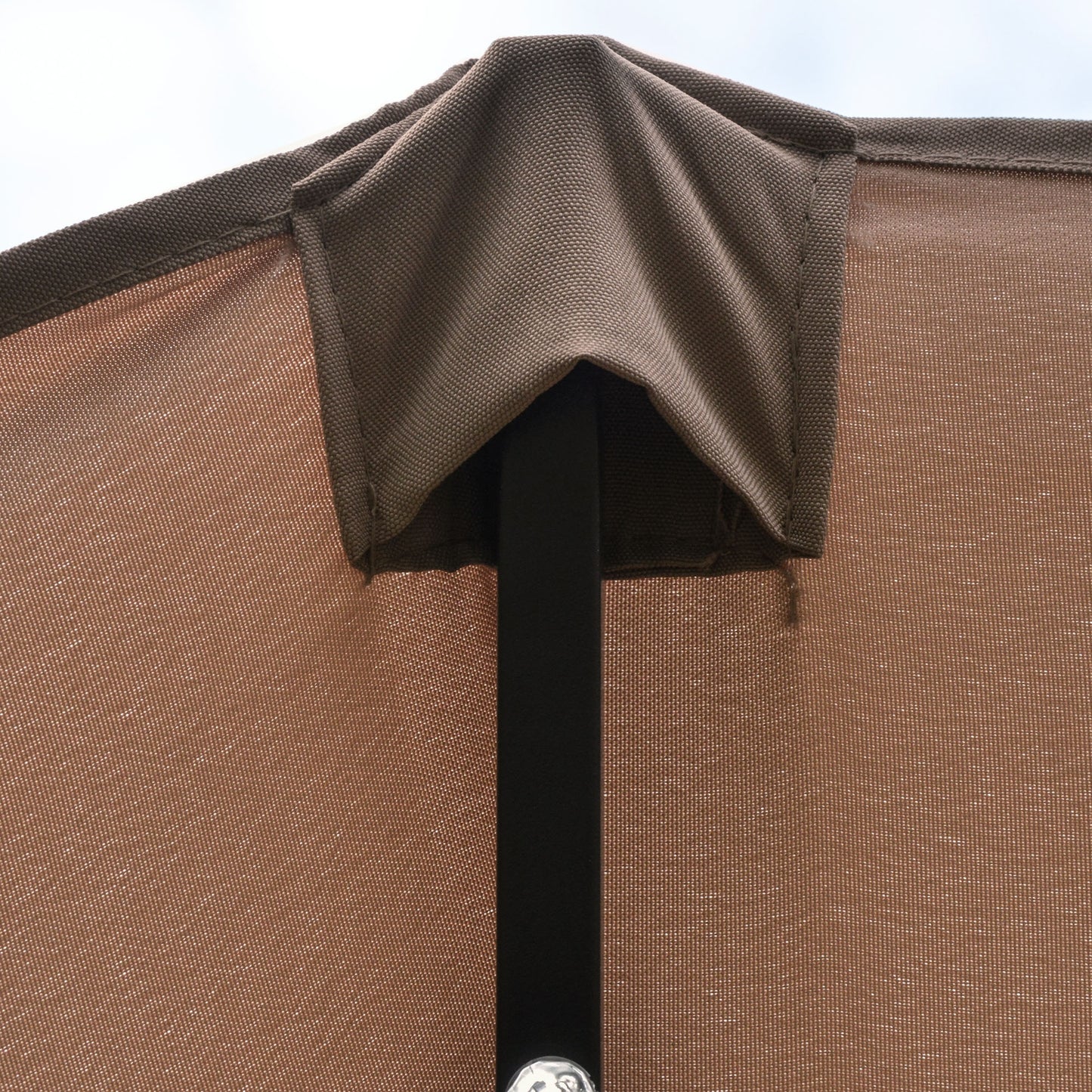 Outsunny Garden Parasol 4,4 m Dwustronny parasol słoneczny Patio Parasol LED Solar Lights Khaki