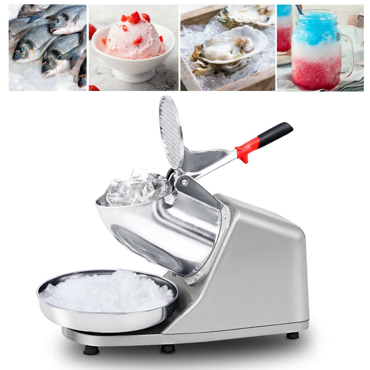 Snow Cone Maker Stainless Steel Shaved Ice Machine