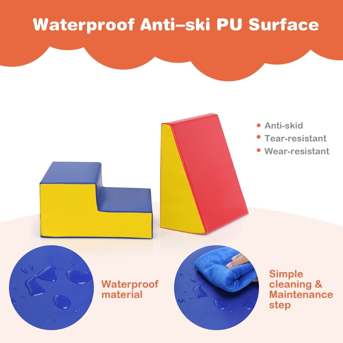 Toddler Climb and Crawl Foam Play Set-Blue