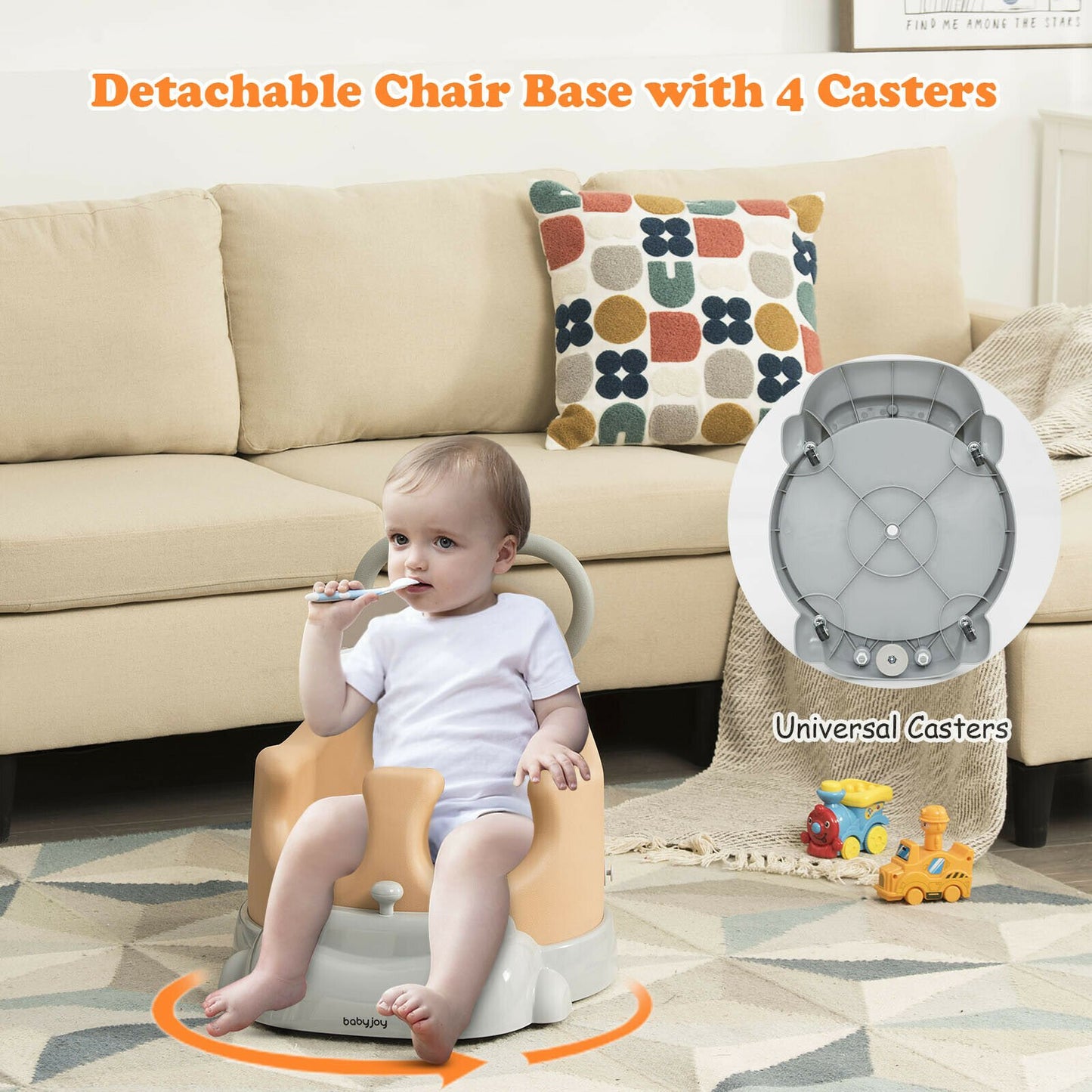 6 in 1 Baby Walker Training Set-Yellow