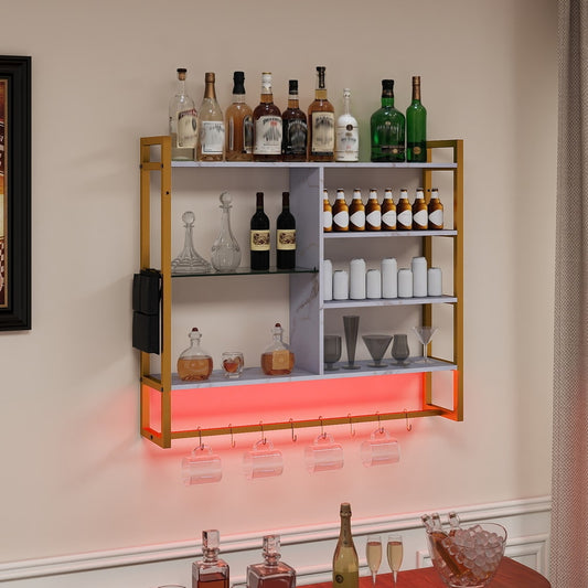 107 CM Gaming Floating Shelves in White, image 2