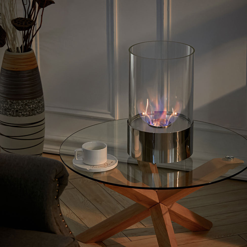 Round Ventless Bio-Ethanol Tabletop Fireplace