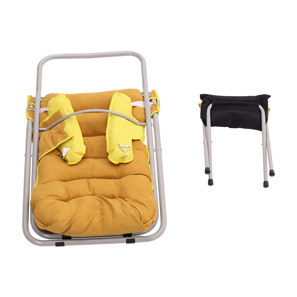 Foldable Garden Moon Chair with Footstool
