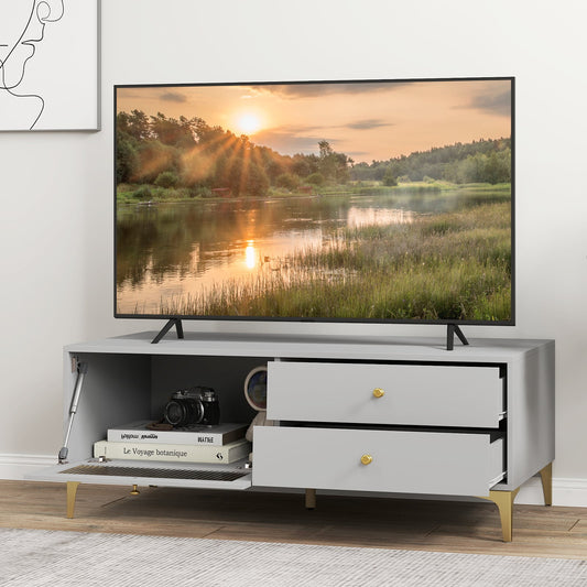 120 cm TV Stand with Compartment for 55-Inch TV-Grey