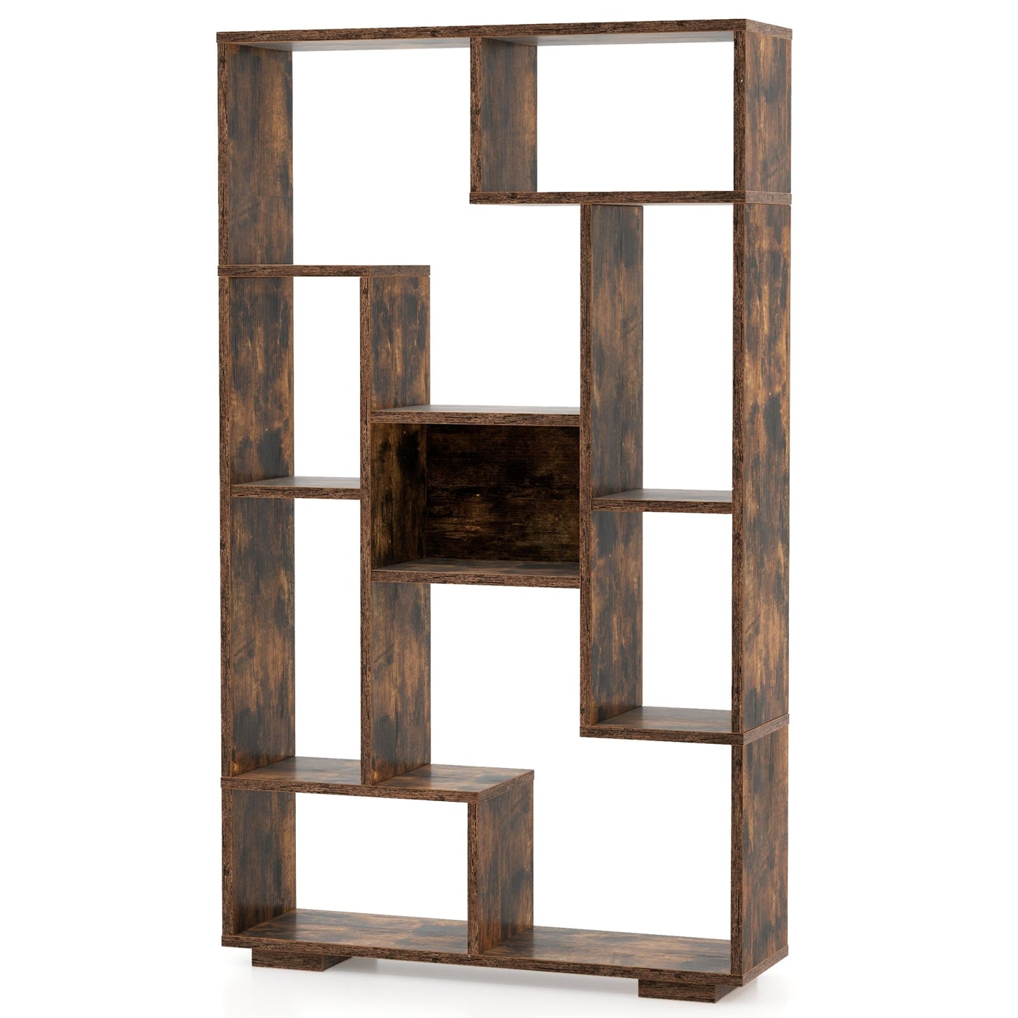 120cm Tall Bookshelf with Anti-tipping Kits for Home Office-Brown