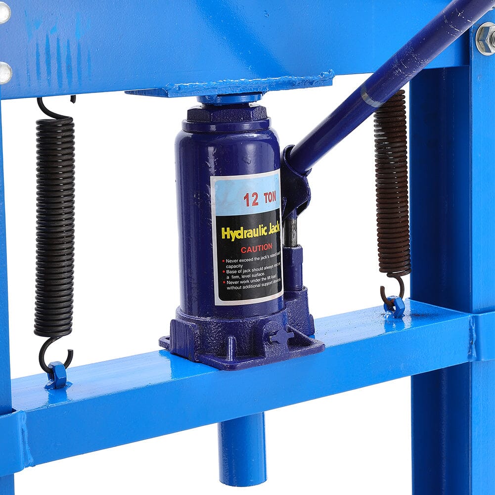 6/12/20Ton Blue Hydraulic Shop Press with Press Plates