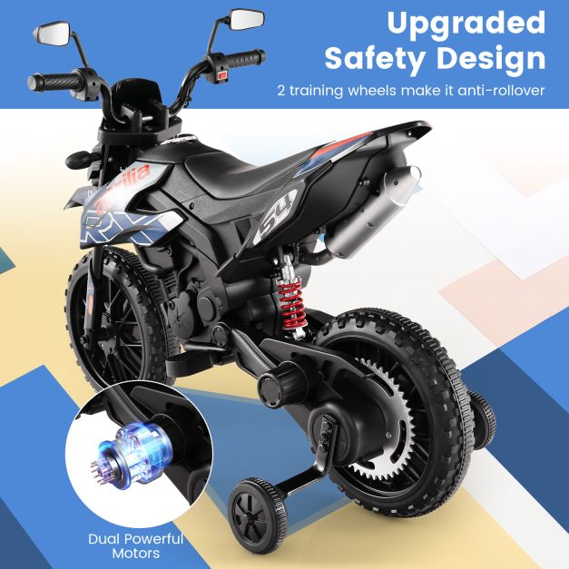 12V akumulatorowy motor dla malucha z muzyką dla dzieci w wieku 3-8 lat - granatowy