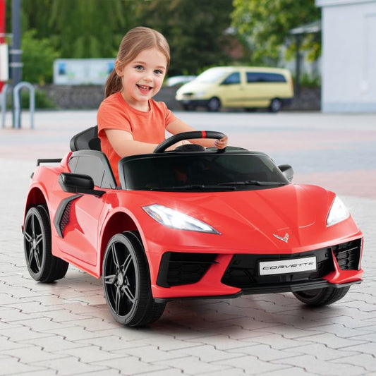 12V Electric Kids Ride On Car with Remote Control and Lights-Red