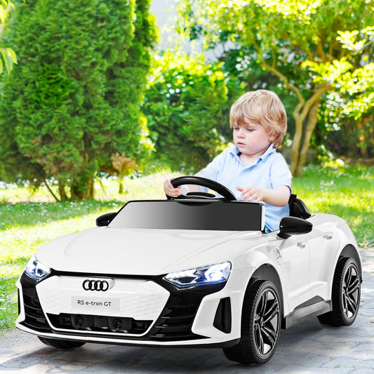 12V Audi Licensed Electric Kids Ride On Car with Remote Control-White