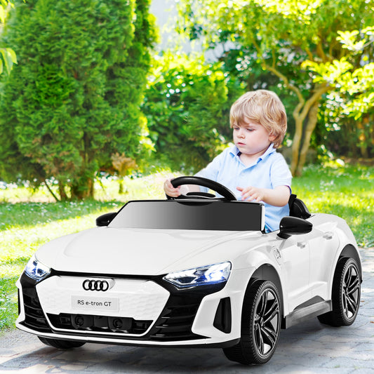 12V Audi Licensed Electric Kids Ride On Car with Remote Control-White