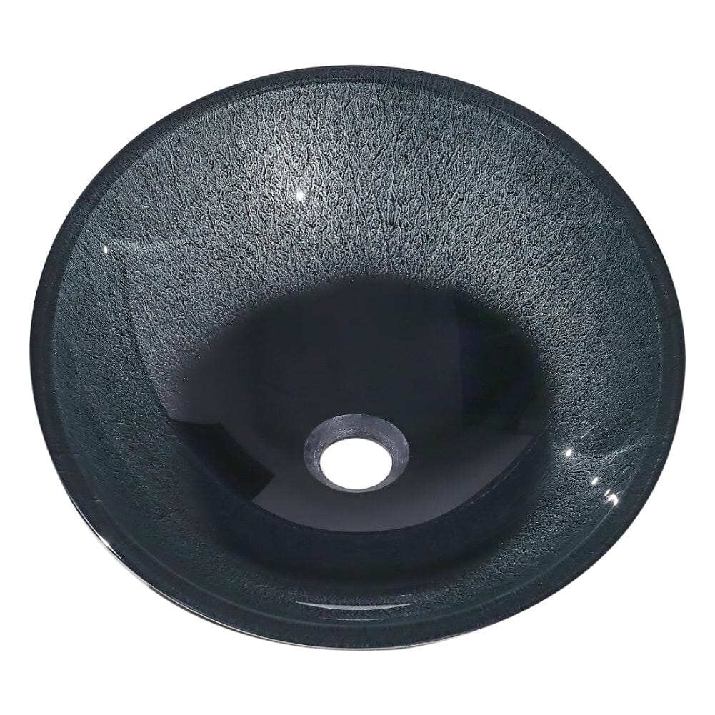 54cm W Oval Bathroom Art Tempered Glass Sink