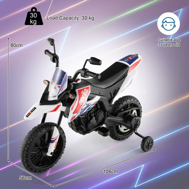 12V akumulatorowy motor dla malucha z muzyką dla dzieci w wieku 3-8 lat - biały