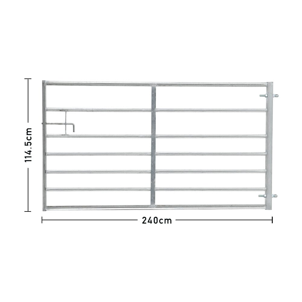 4-12FT Durable Galvanized Metal Field Gate