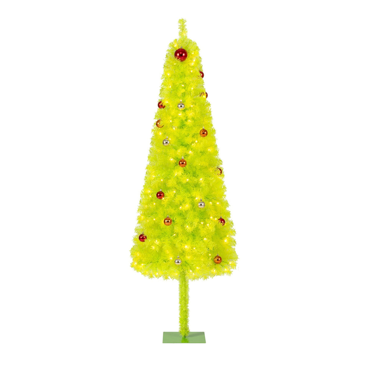 150cm Pre-Lit Whimsical Christmas Tree with Bendable Crooked Top and Warm White LED Lights