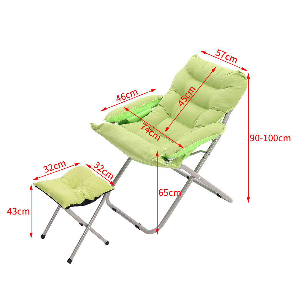 Foldable Garden Moon Chair with Footstool