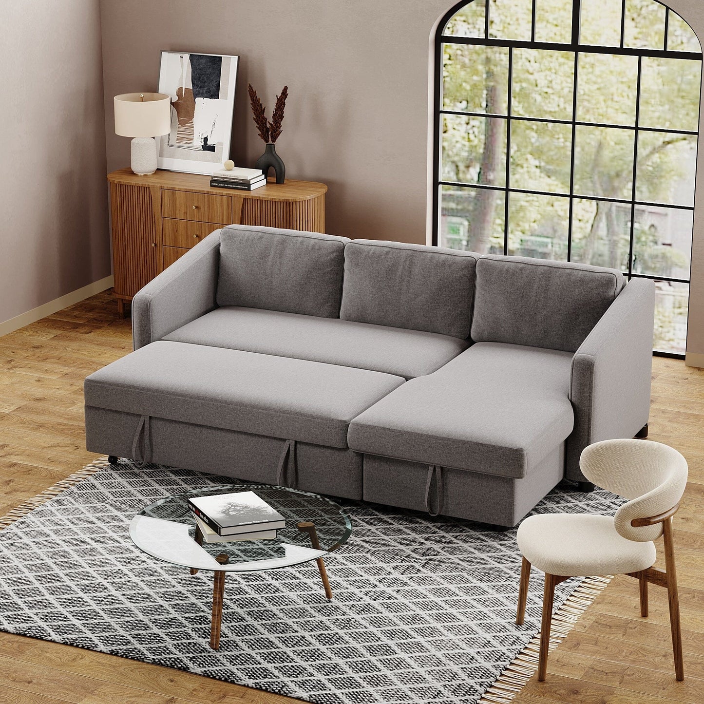 Corner Sofa Bed 3 Seater Sofa with Storage