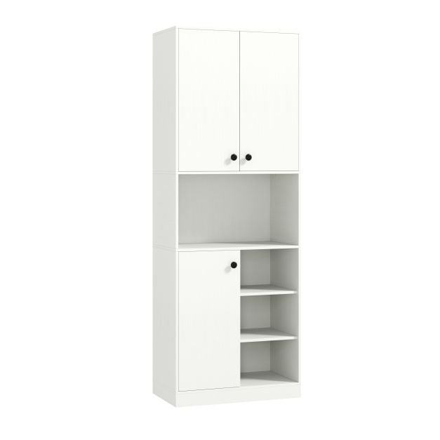 166 CM Kitchen Pantry Storage Cabinet Microwave Stand-White