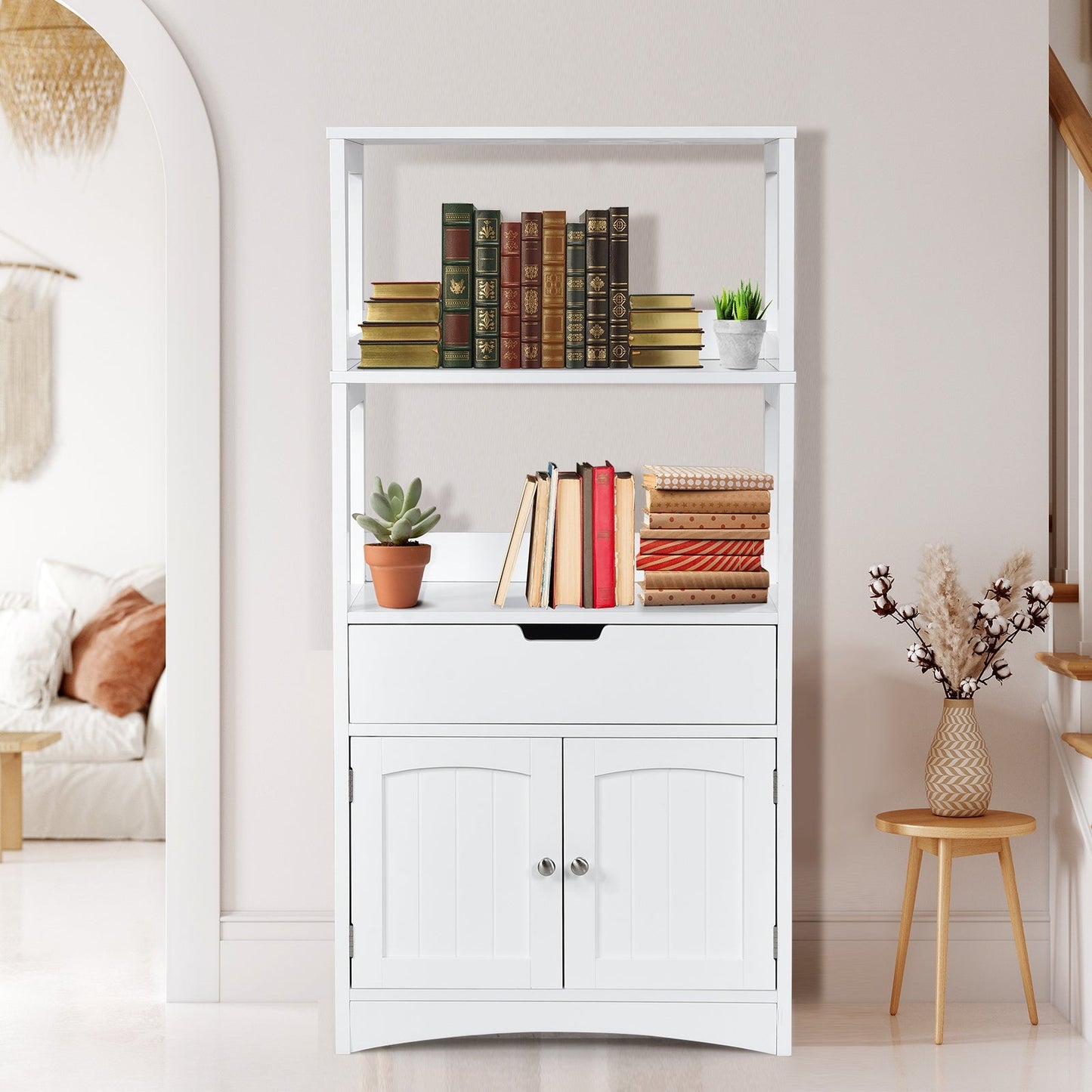 Storage Cabinet Display Shelf with Durable Material for Bathroom