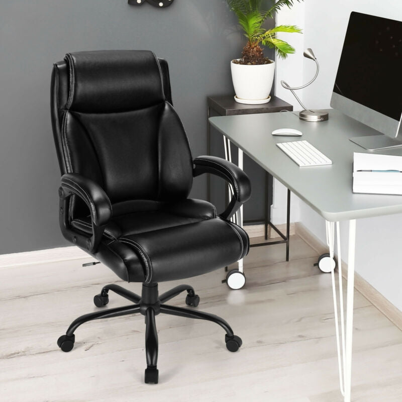 Ergonomic Big & Tall Chair with Rocking Backrest for Home & Office