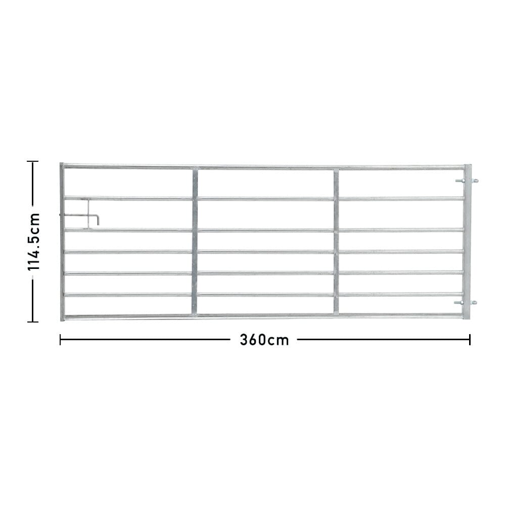 4-12FT Durable Galvanized Metal Field Gate