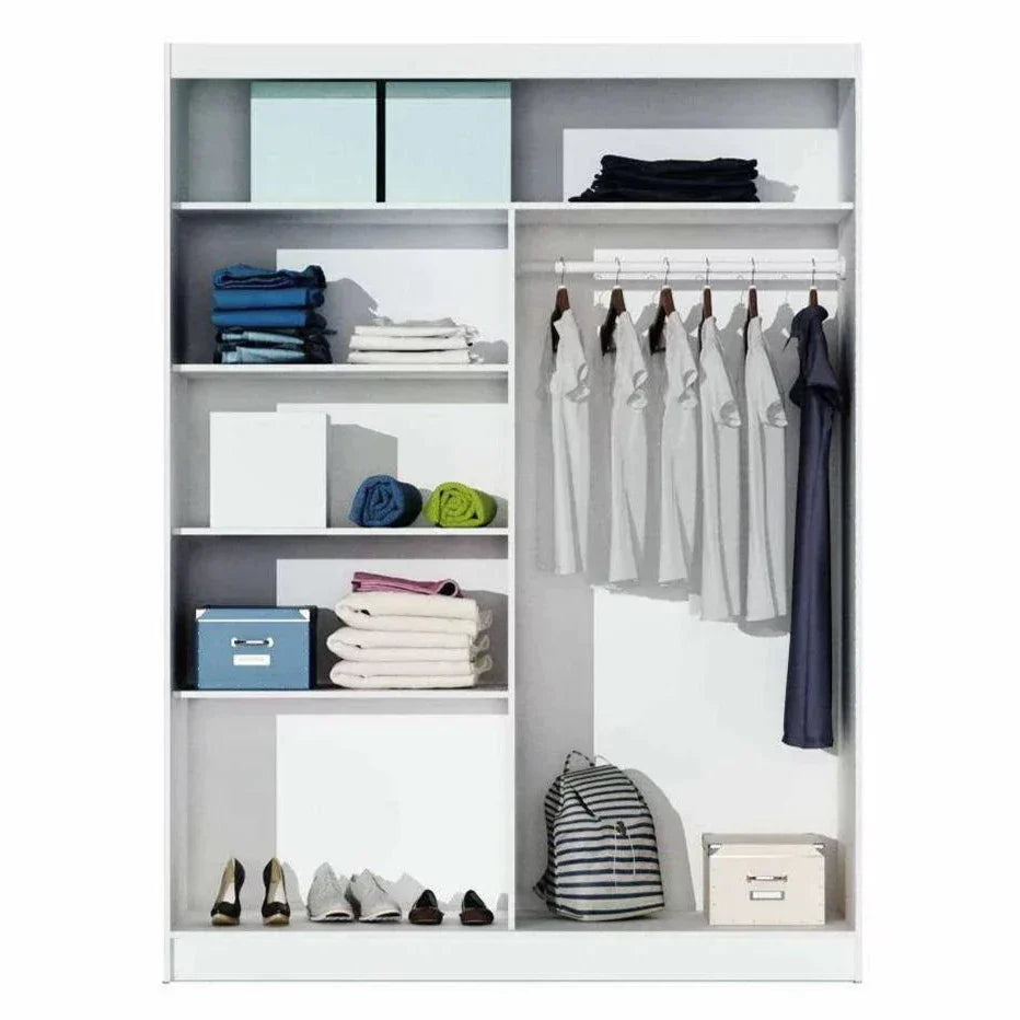 Full Mirrored Black Sliding Wardrobe - 4 Sizes