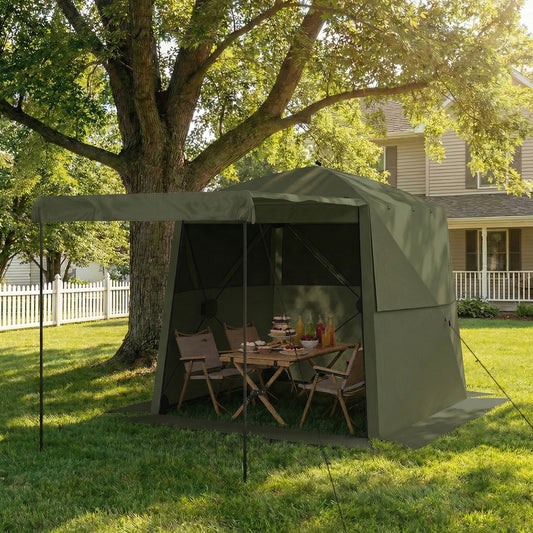 Outsunny Pop Up Gazebo Waterproof Instant Shelter in Green, image 2