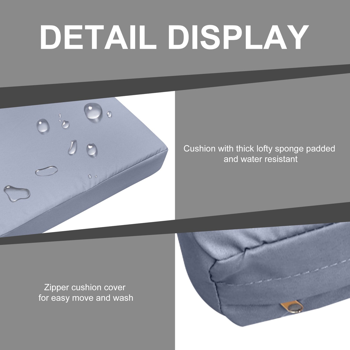 Outsunny 3-Seater Weather Resistant Outdoor Garden Rattan Sofa Grey