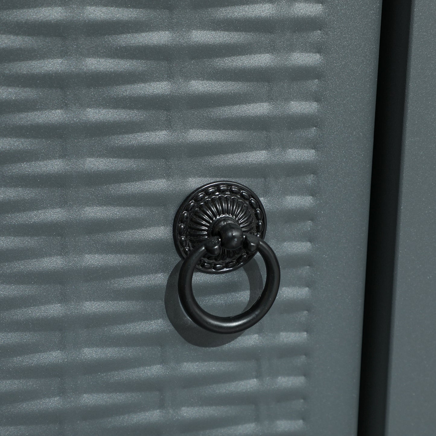 Stół ogniowy Outsunny Rattan-style na gaz propanowy z palnikiem 40 000 BTU, kwadratowy bezdymny podgrzewacz tarasowy z termoparą, skałami lawowymi, wodoodporną osłoną, osłoną przeciwiskrową i pokrywą, szary