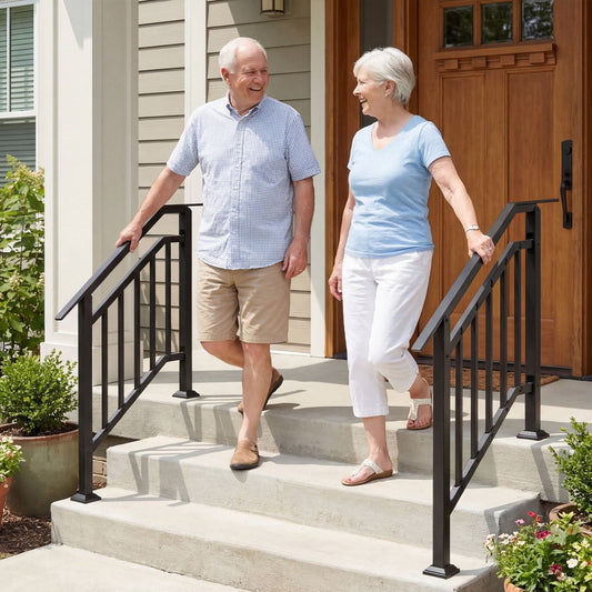 2 Pack Outdoor Handrails in Concrete, image 2