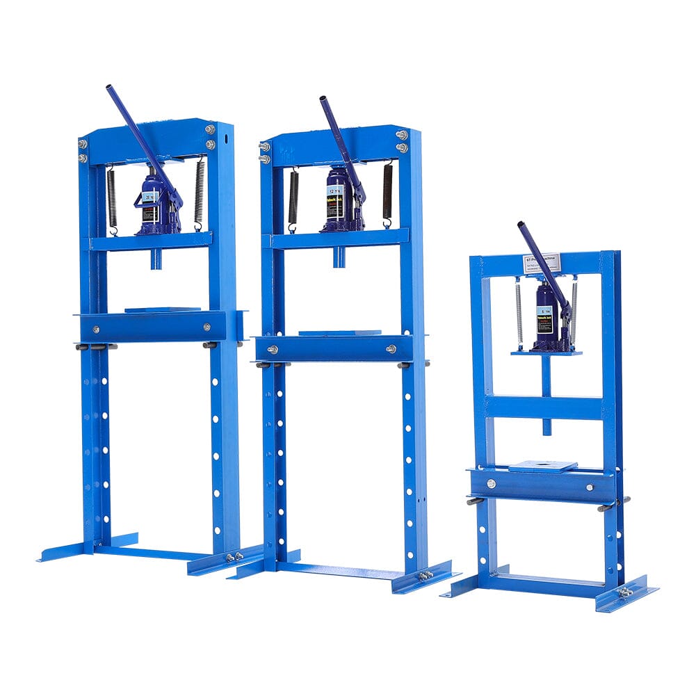 6/12/20Ton Blue Hydraulic Shop Press with Press Plates