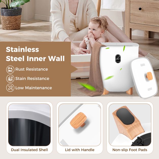 25L Towel Warmer Bucket Electric Hot Towel Bucket-White