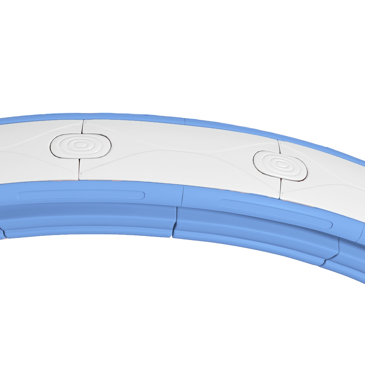 SPORTNOW Smart Weighted Hula Hoop, Massage Hula Ring w/ 16 Detachable Knots, 360° Auto-Rotating Ball, Digital Counter Light Blue
