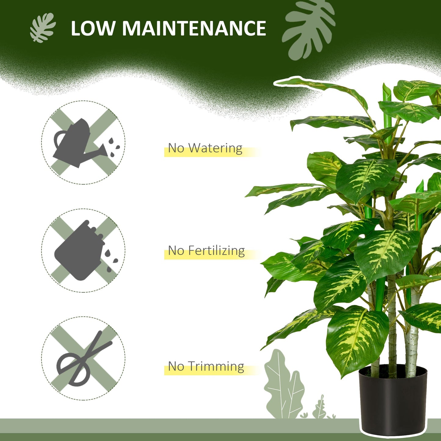 HOMCOM Artificial Evergreen Tree Fake Decorative Plant in Nursery Pot for Indoor Outdoor DŽcor, 95cm