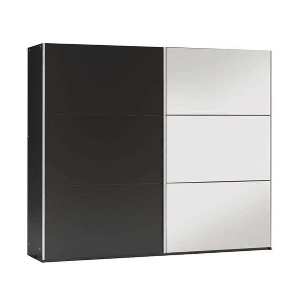 Black Mirrored Sliding Door Wardrobe 250cm – OXFORD