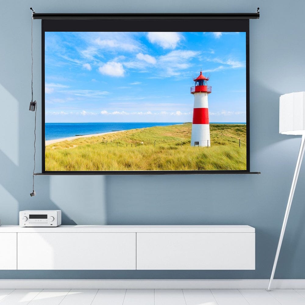 S/M/L Electric Projector Screen with Remote control