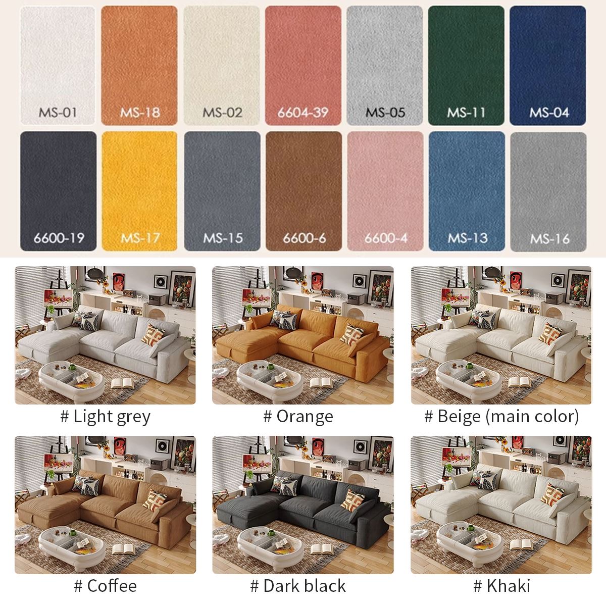 Cottonfy Creamy Tofu Block Pullout Sofa Bed with Storage