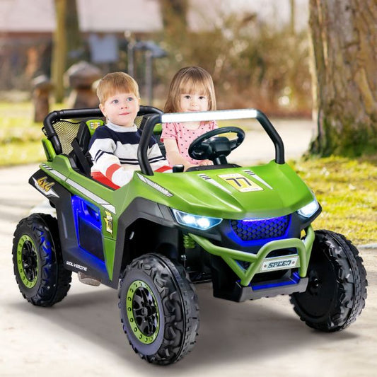 12V Battery Powered Electric Car 2-Seater Kids Ride on UTV-Green