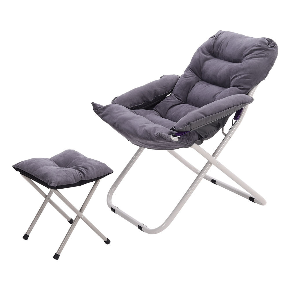 Foldable Garden Moon Chair with Footstool