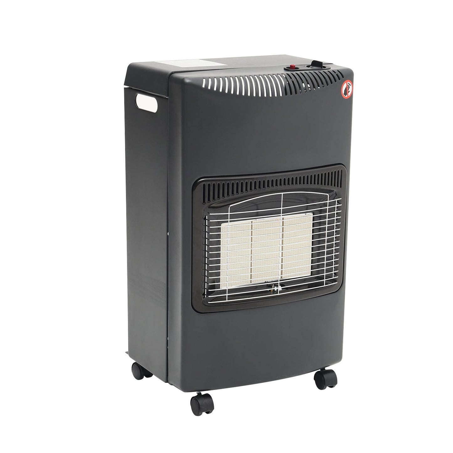 Black 4.2KW Portable Heater Free Standing Heating Cabinet Butane Gas Heater