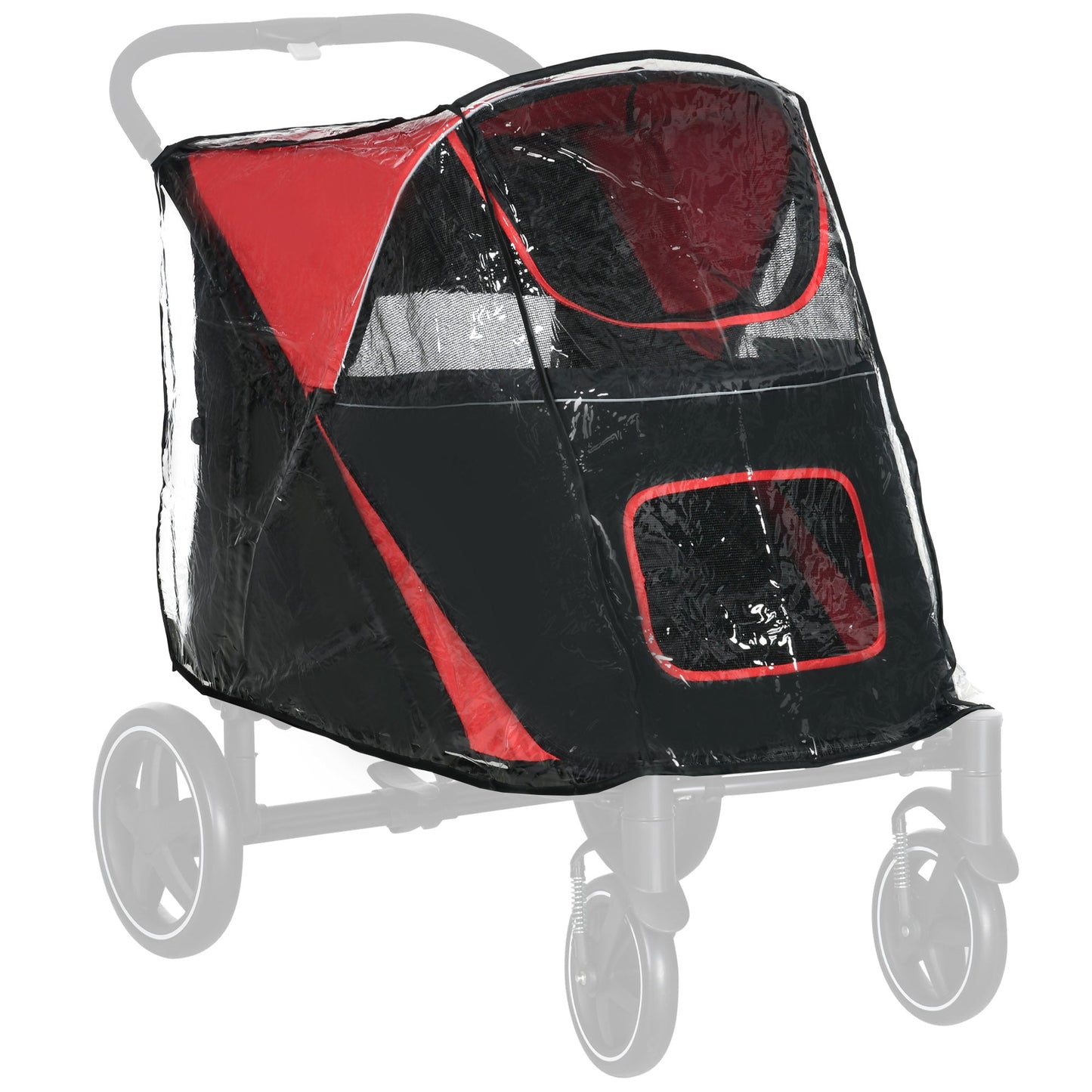 PawHut Rain Cover na wózek dla psa, spacerówkę z wejściem z tyłu