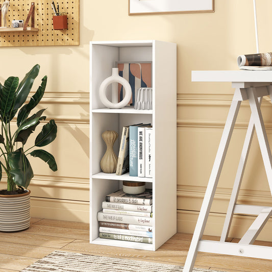3-Cube Book Shelf Wooden Bookshelf Modern Bookcase Storage Organizer