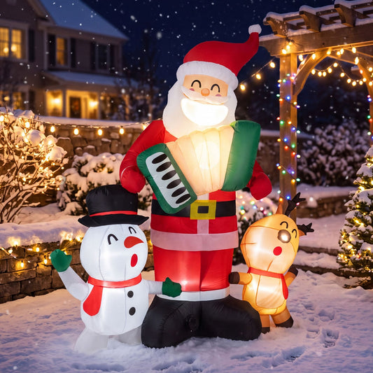 3-Pack 8 FT Inflatable Christmas Decorations for Holiday Decor Outdoor