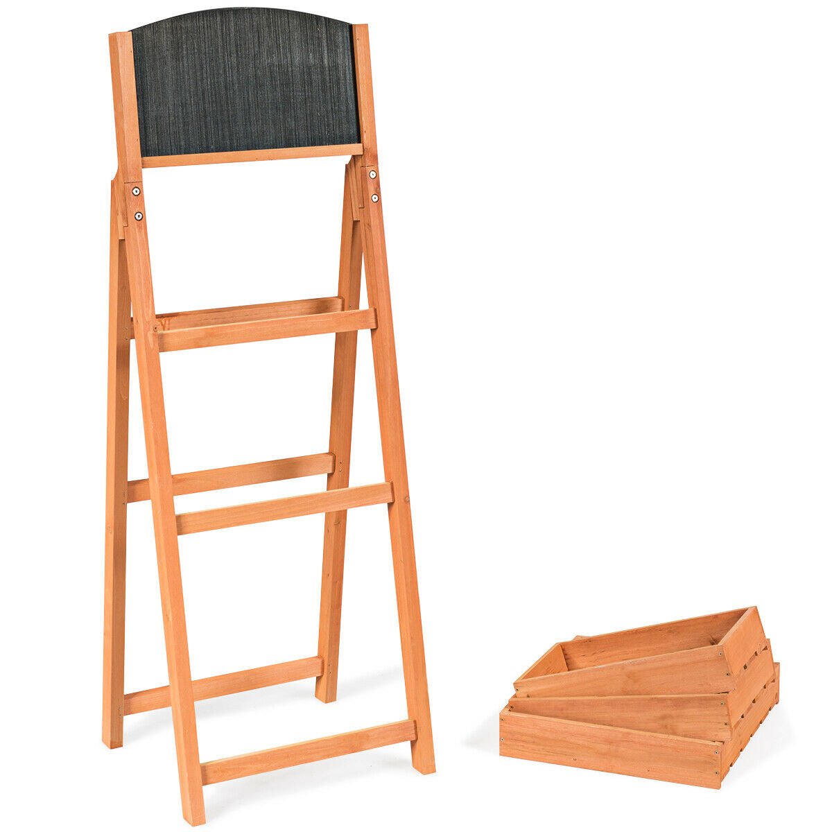 3-Tier Ladder Rack with Blackboard